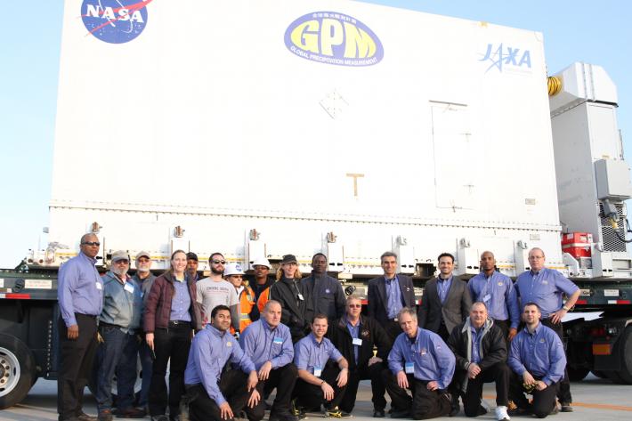 The NASA GPM transport team in Kitakyushu, Japan, Nov 24