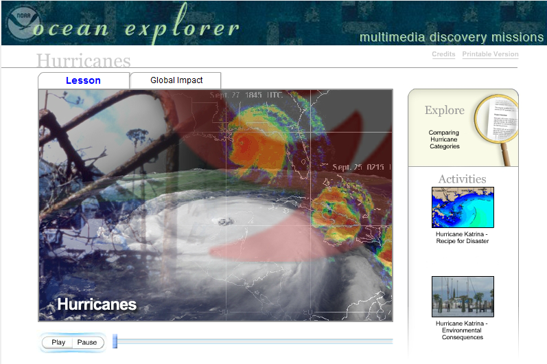 NOAA Explorer screenshot