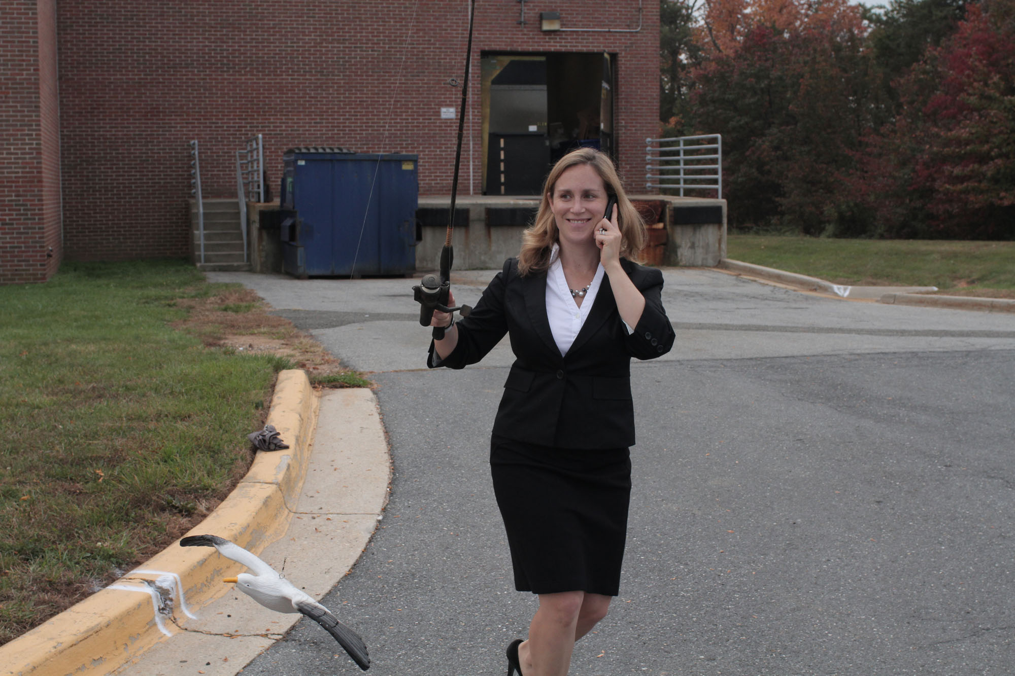 GPM Application Scientist Dr. Dalia Kirschbaum prepares for her role as "Busy businesswoman".