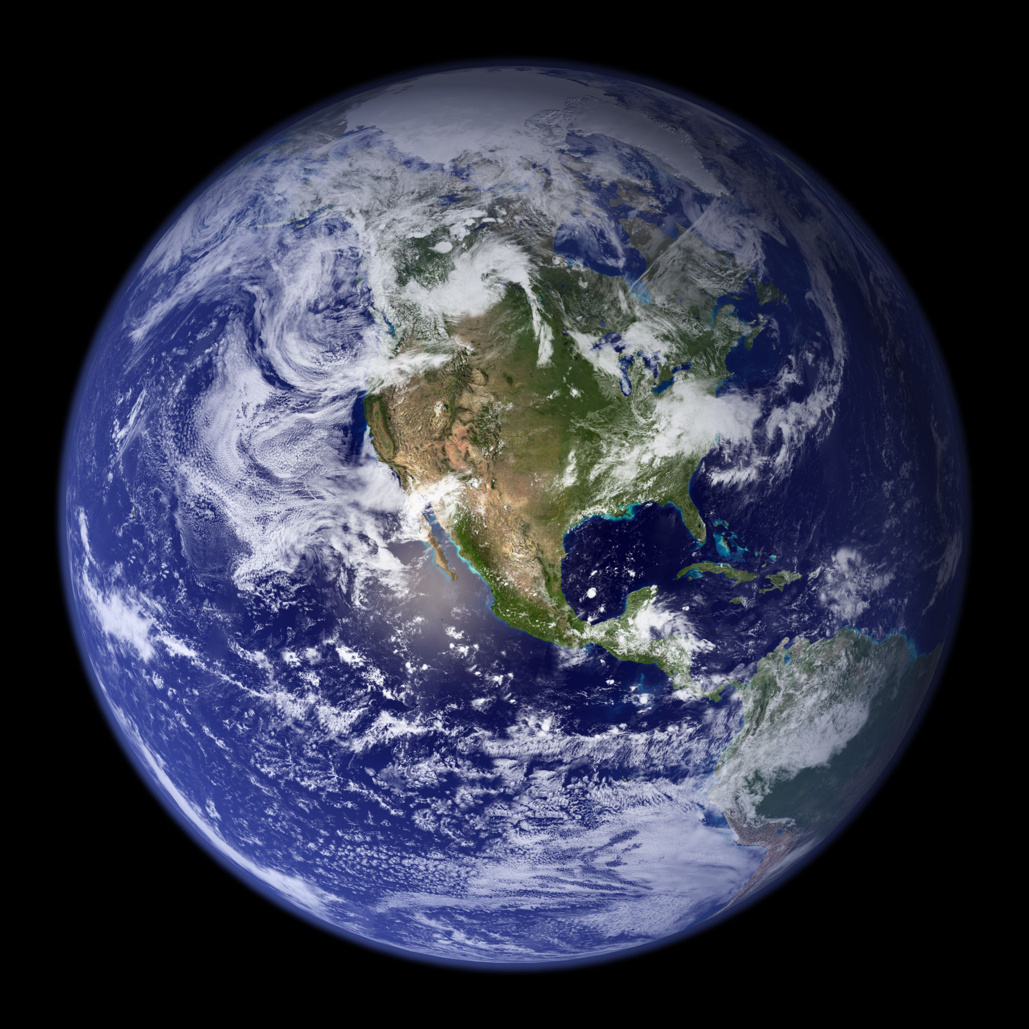 Earth's western hemisphere as seen by MODIS