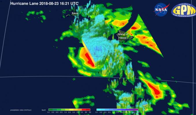 GPM overpass of Hurricane Lane