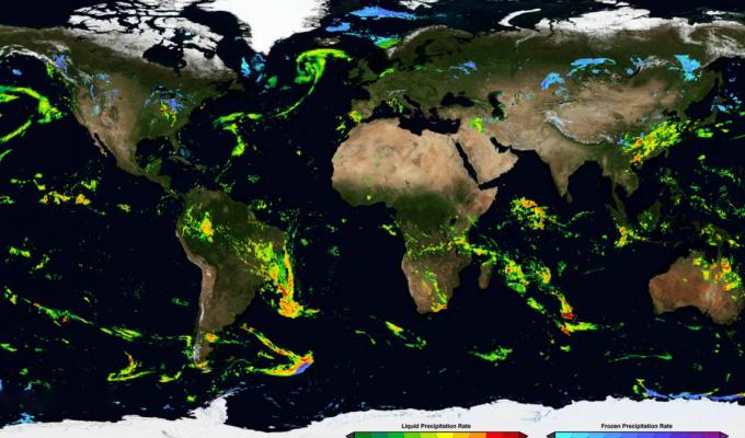 Example IMERG global precipitation data