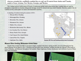 Monitoring Floods and Fires During the Summer of 2011