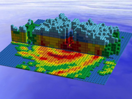 LEGO Model of GPM Data from Hurricane Irma