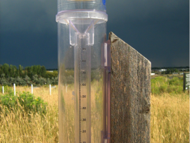 Measuring Precipitation - picture of rain gauge