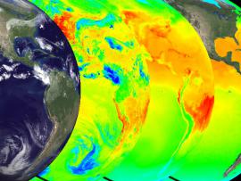 Multiple Earth's showing different heat visualizations