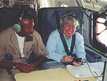 Robbie Hood in an airplane