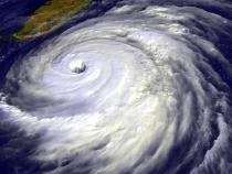 Tropical cyclone viewed from above