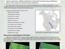 Monitoring Floods and Fires During the Summer of 2011