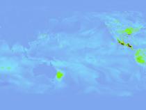 Components of the Water Cycle on a Flat Map