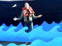 Thumbnail for "For Good Measure" showing Ryan in front of makeshift waves.