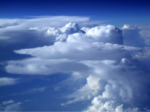Photo of clouds in the atmosphere.