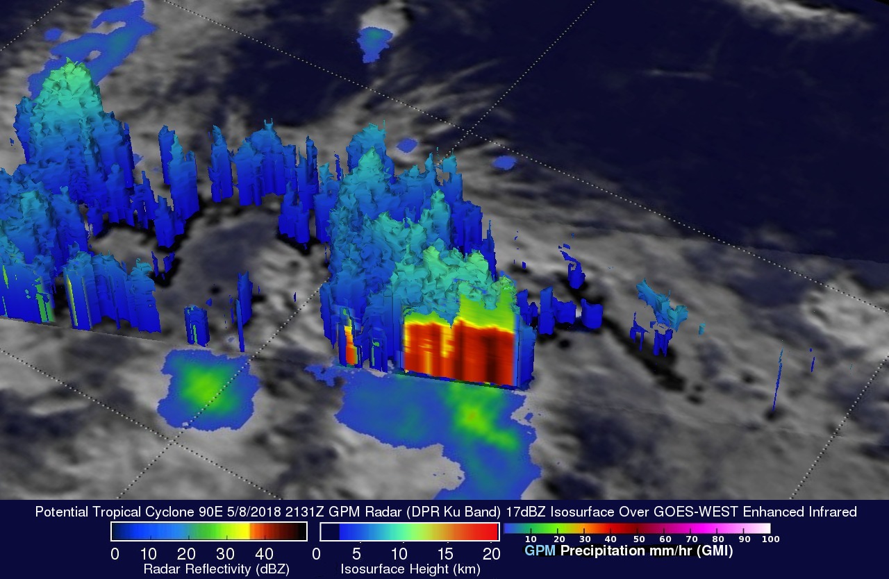 Potential Eastern Pacific Tropical Cyclone Viewed By GPM 