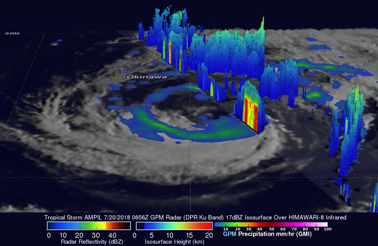 Tropical Storm Ampil's Rainfall Evaluated With GPM Satellite Data 