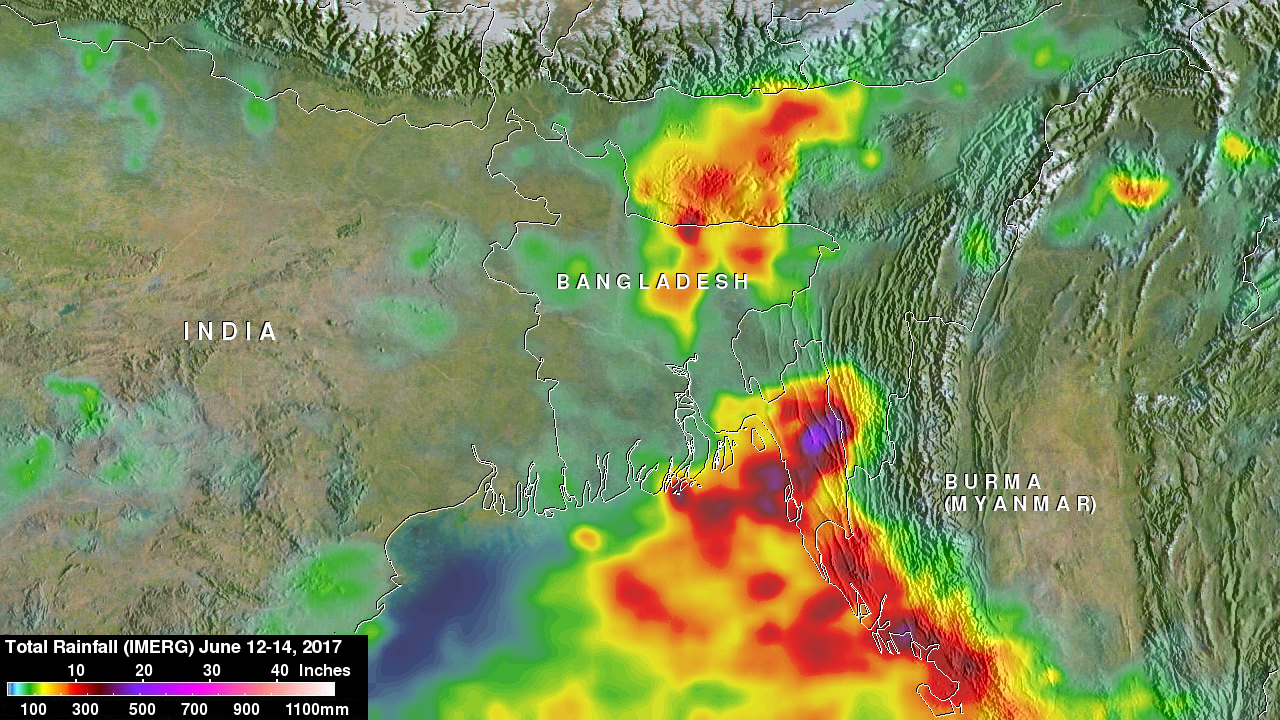 IMERG sees heavy rainfall in Bangladesh