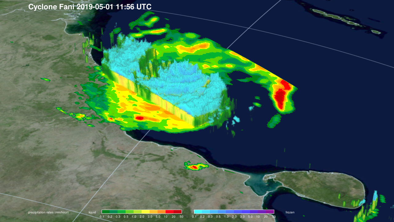 NASA Reveals Heavy Rainfall in Tropical Cyclone Fani