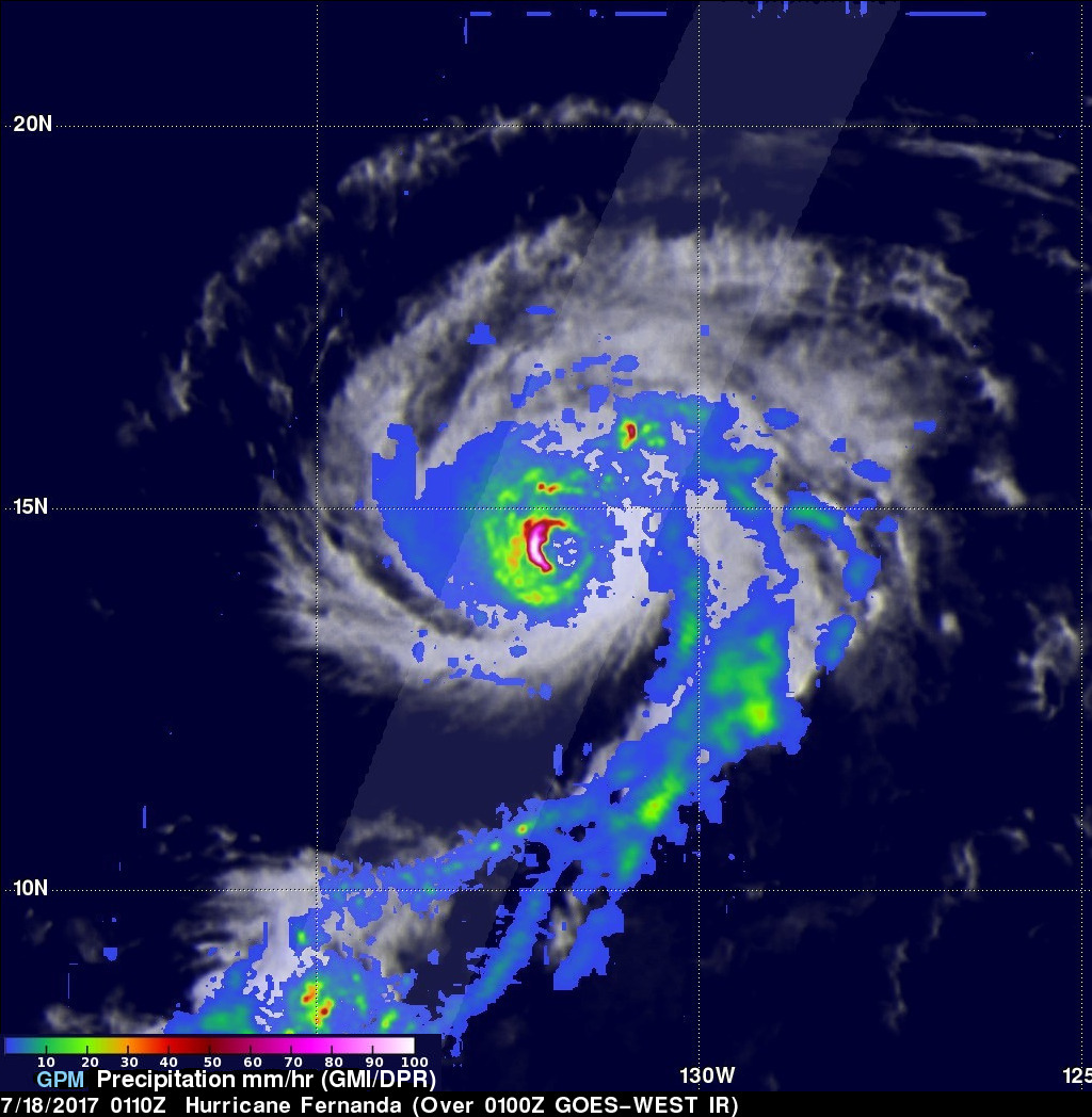 GPM Examines Hurricane Fernanda's Eye NASA Global Precipitation