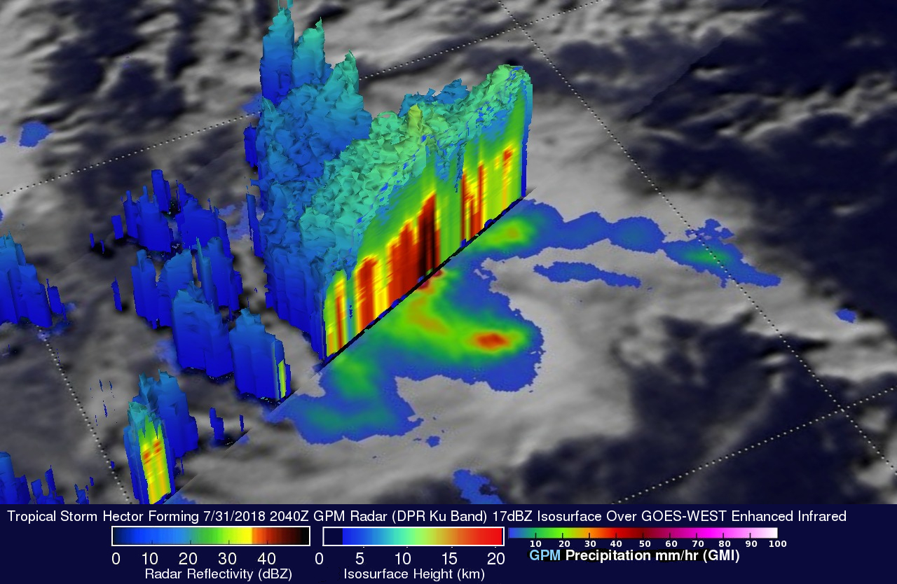 GPM Sees Tropical Storm Hector Forming 