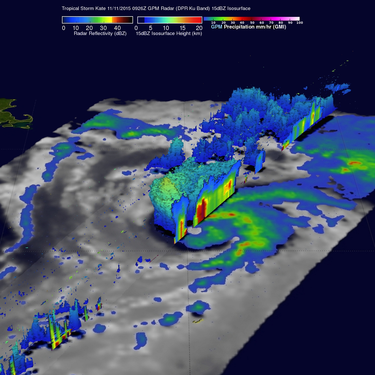 Tropical Storm Kate Examined By GPM