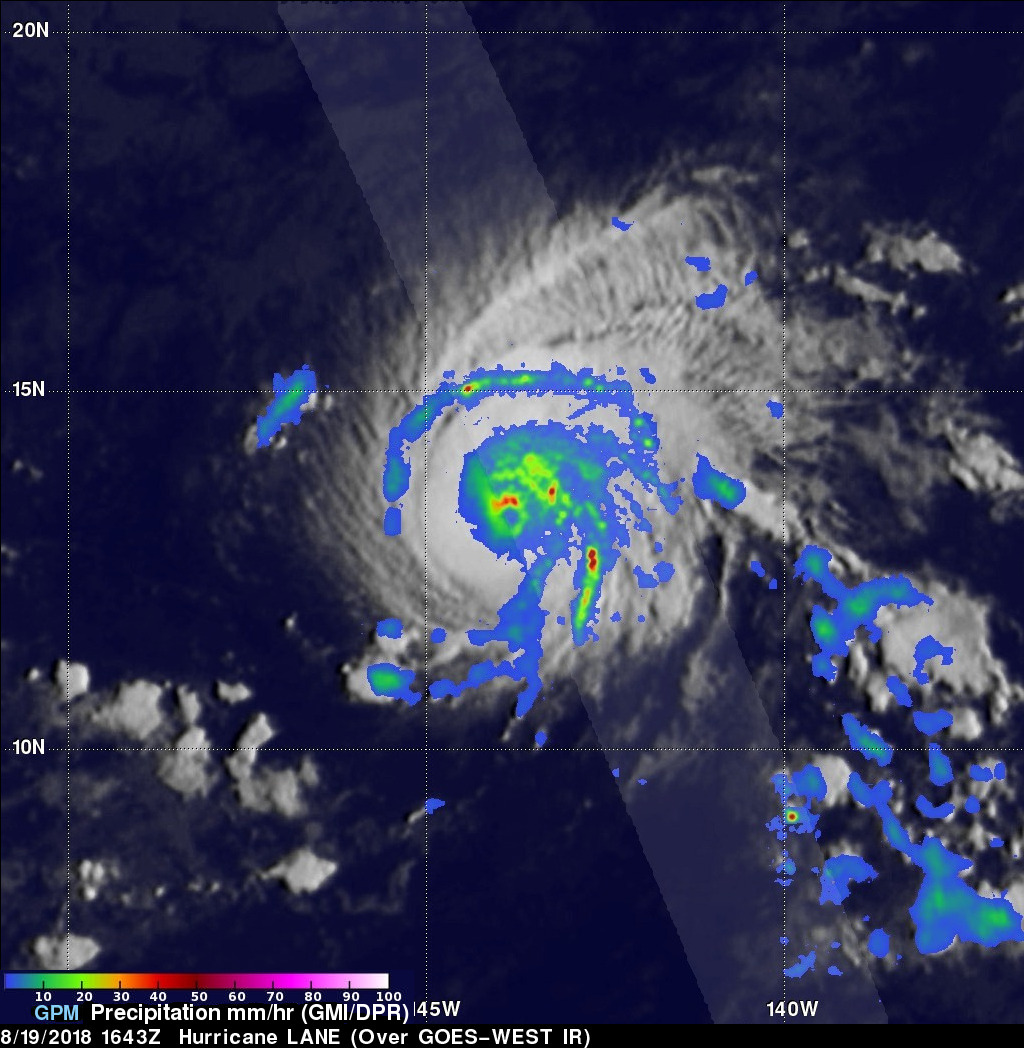 Powerful Hurricane LANE Probed By GPM Satellite 
