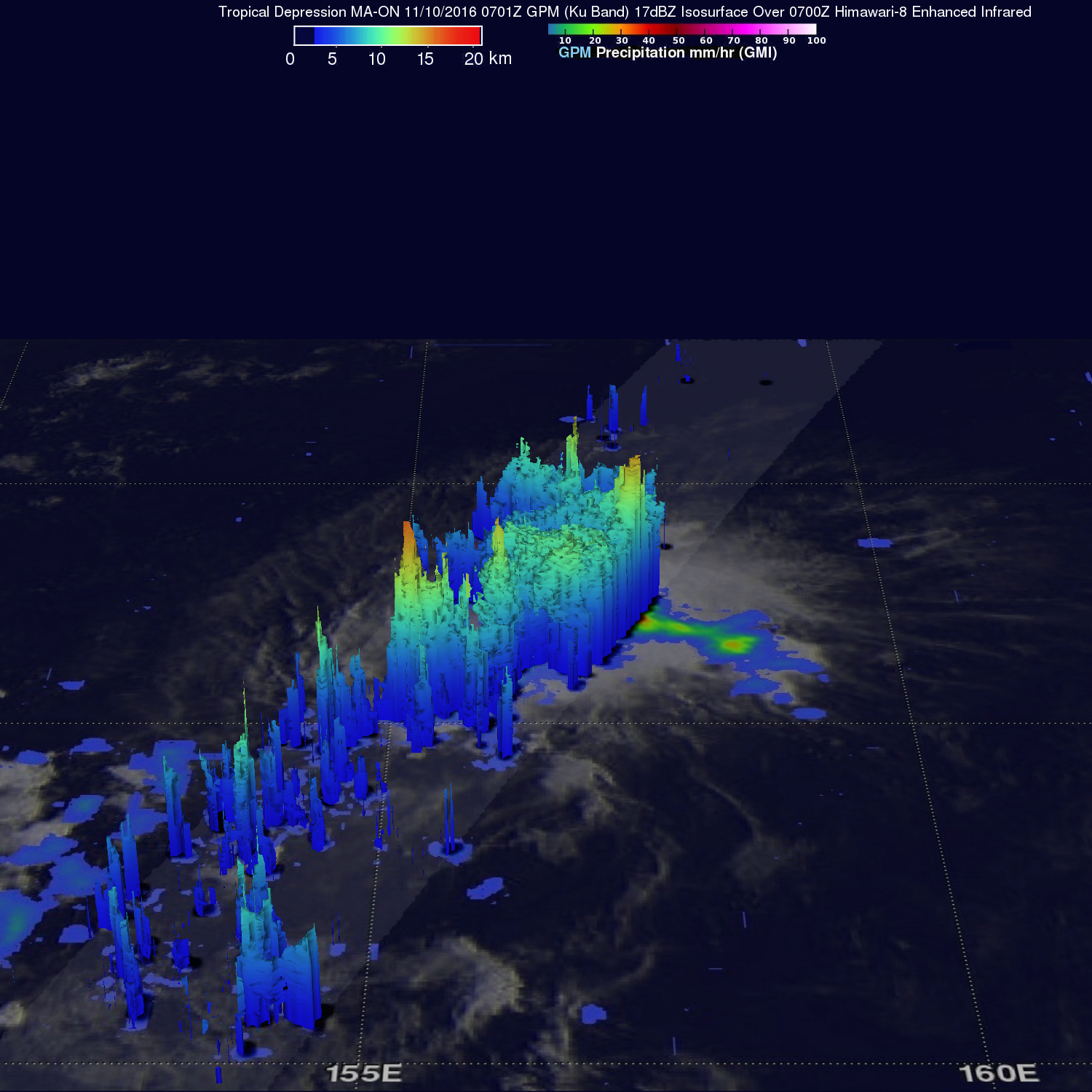 Tropical Depression MA-ON Evaluated With GPM Data
