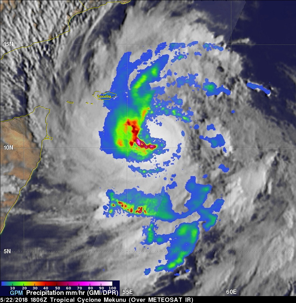 Tropical Cyclone MEKUNU Examined With GPM Satellite 