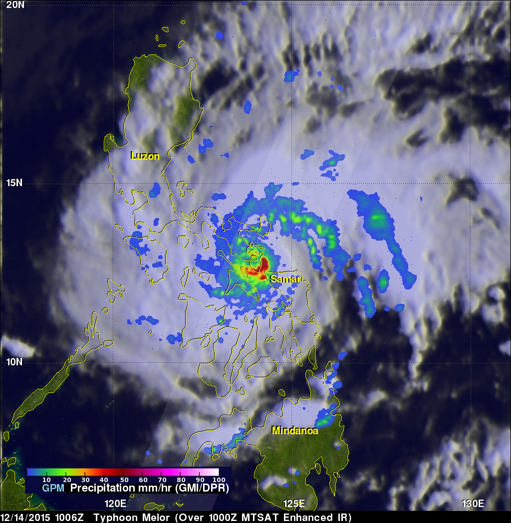GPM Sees Super Typhoon Melor Hitting The Philippines 
