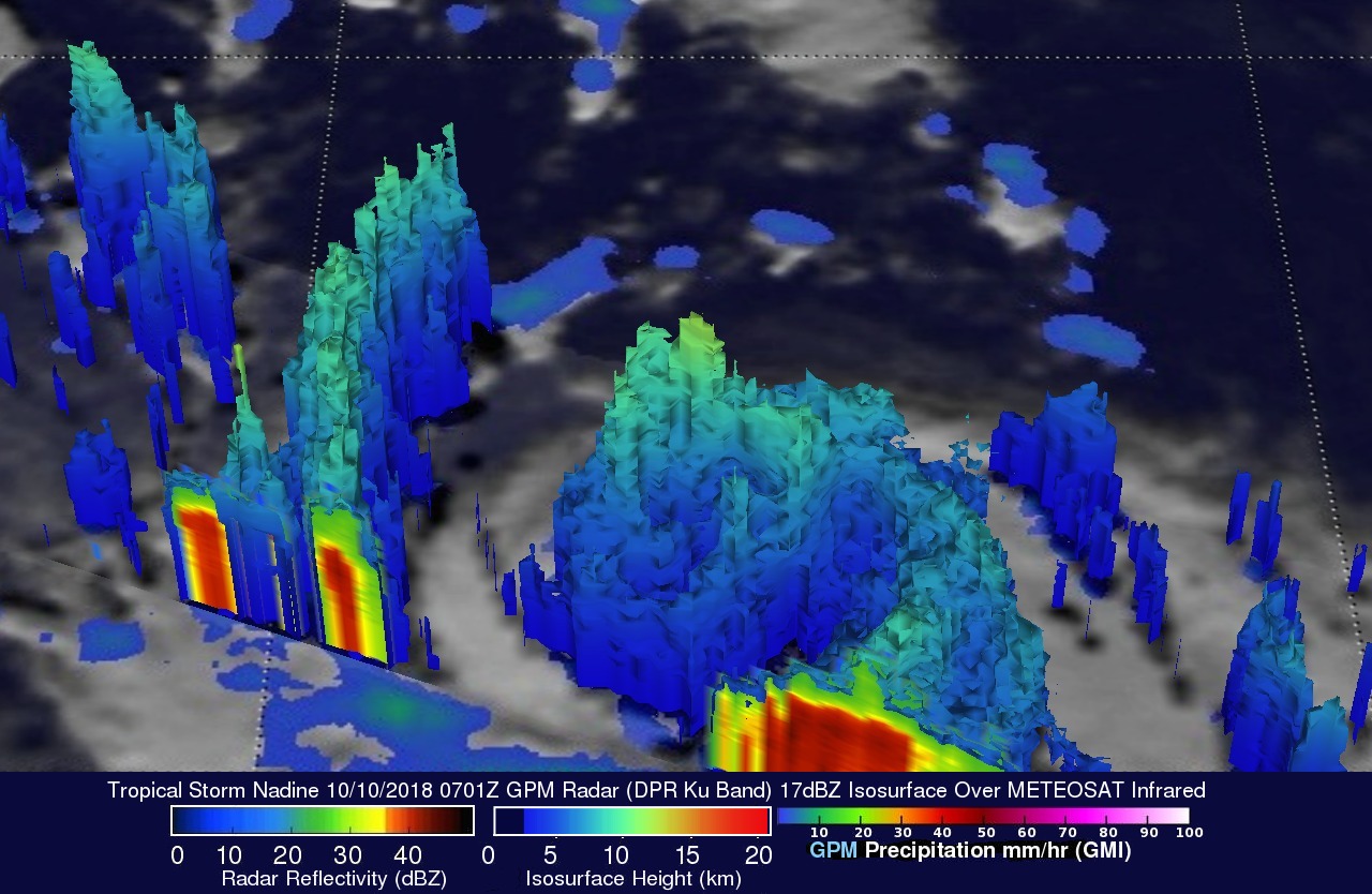 GPM Scans Tropical Storm Nadine 