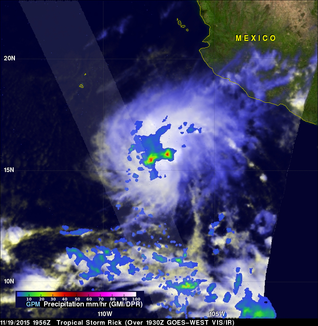 Tropical Storm Rick Examined By GPM