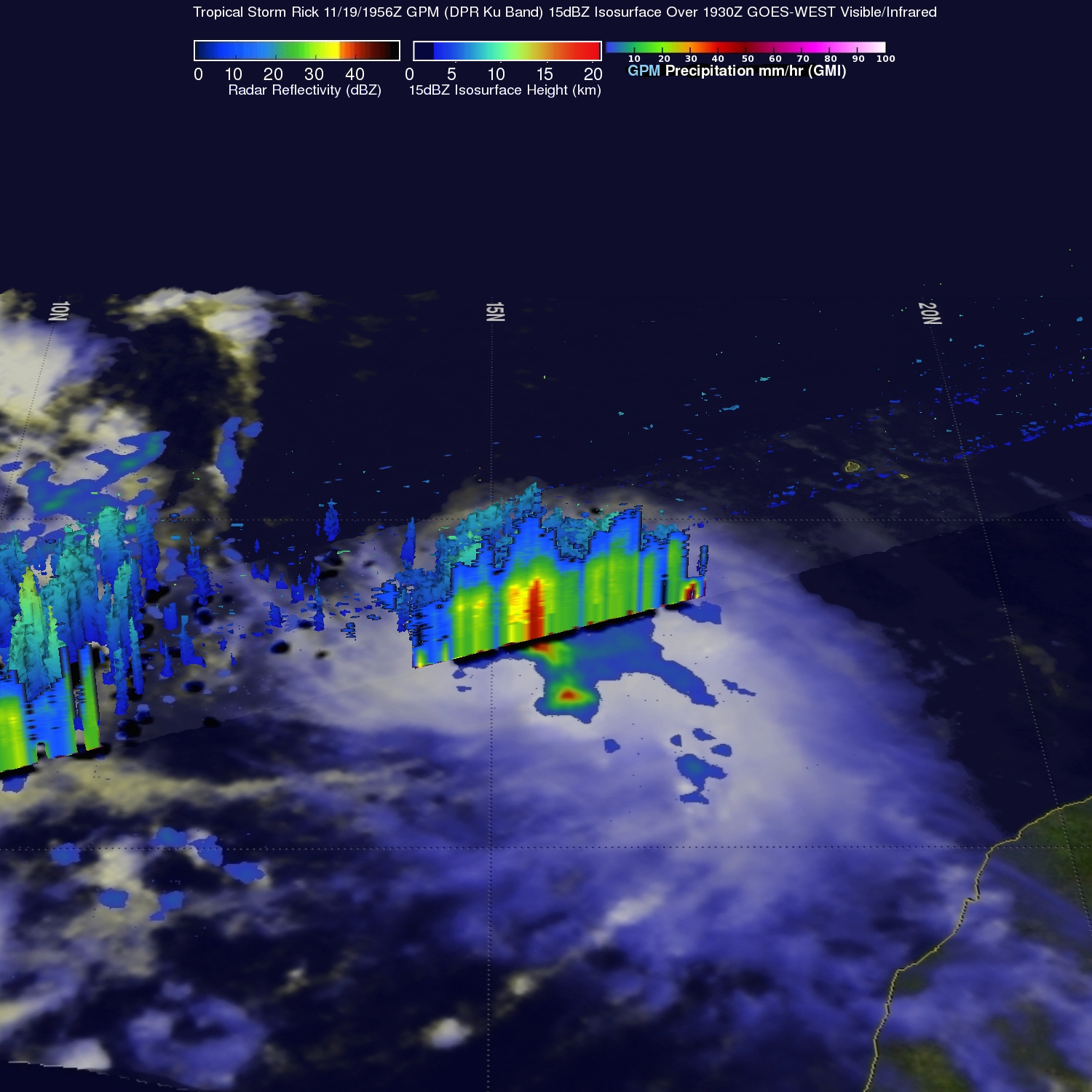 Tropical Storm Rick Examined By GPM