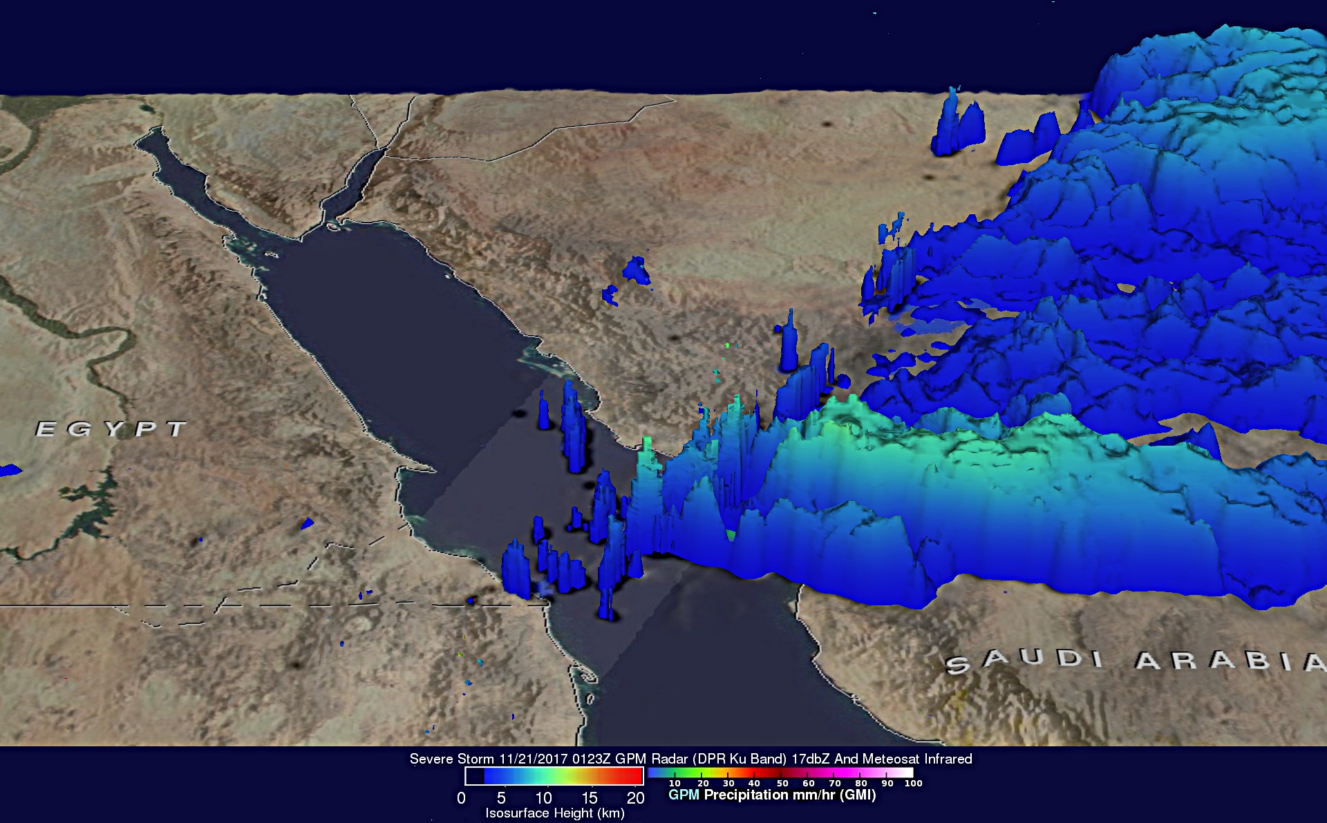  GPM Views Severe Rain Storms Over Western Saudi Arabia 