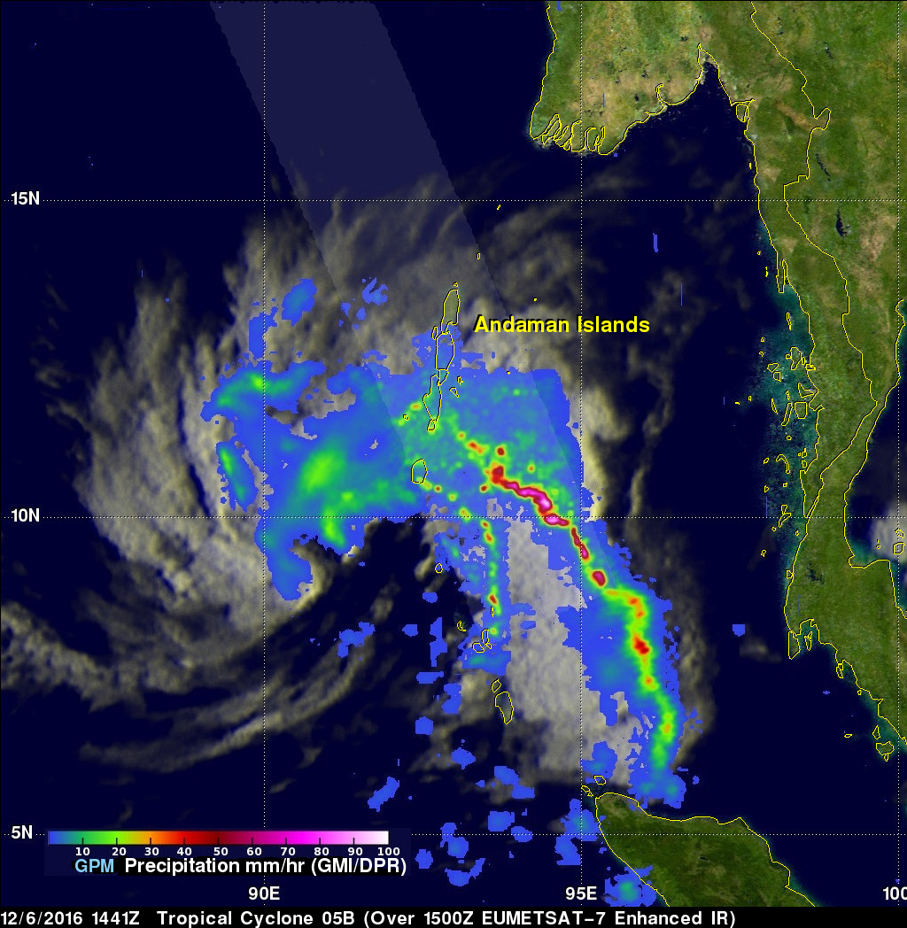 Forming Tropical Cyclone Examined By GPM 