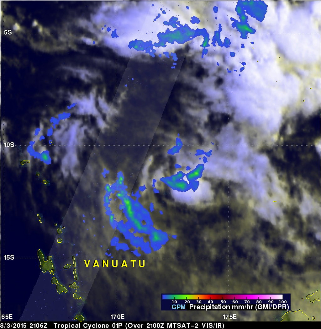 GPM Views Rare Southern Hemisphere Tropical Cyclone