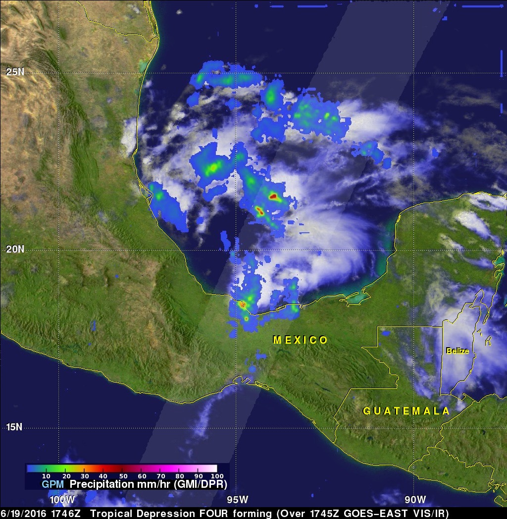 GPM Sees Tropical Storm Danielle Forming NASA Global Precipitation