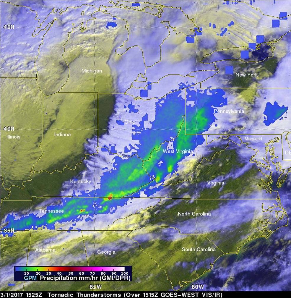 NASA Examines Deadly Spring-Like Weather With GPM Satellite