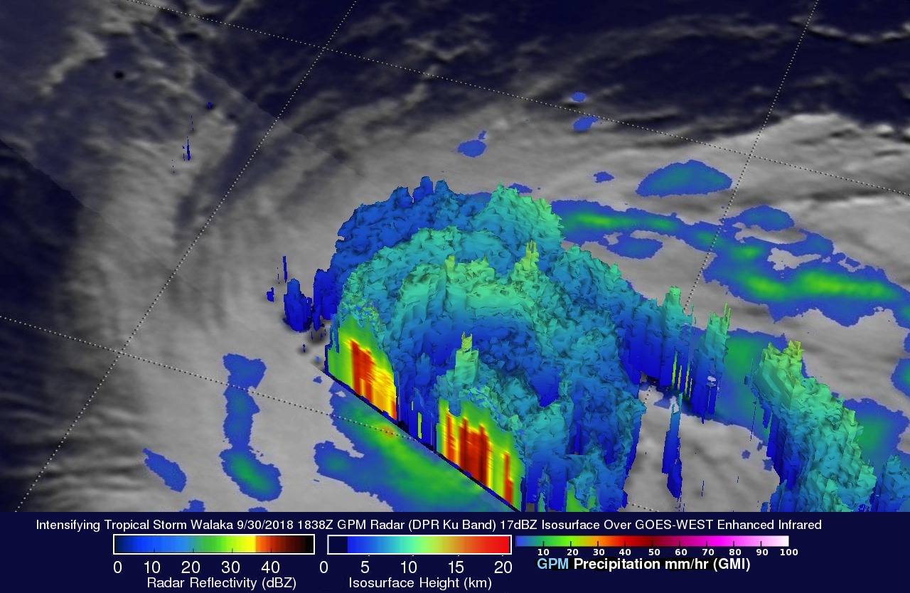 GPM Sees Walaka Becoming A Powerful Hurricane 