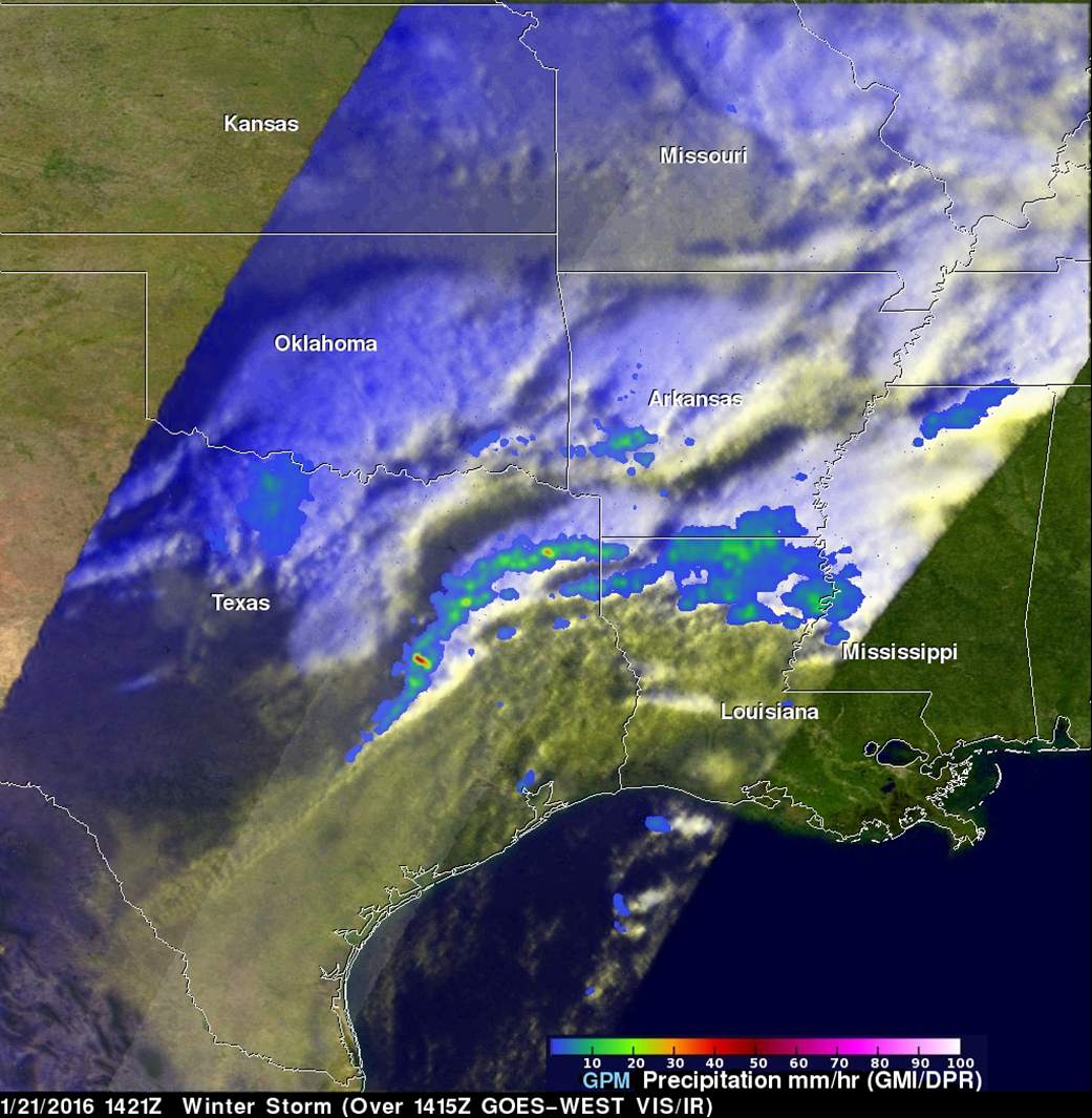GPM Sees Developing Winter Storm