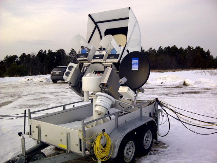 The ADMIRARI radiometer sitting in a field of snow