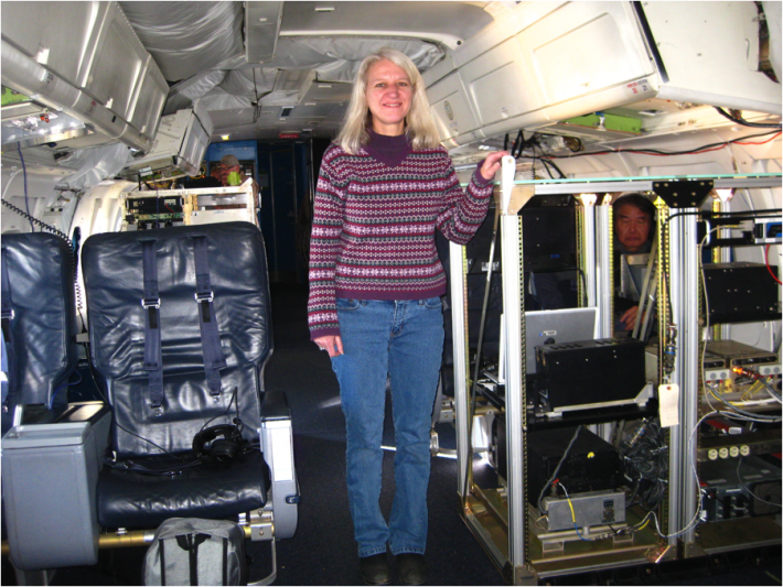 Gail Skofronick-Jackson inside the DC-8