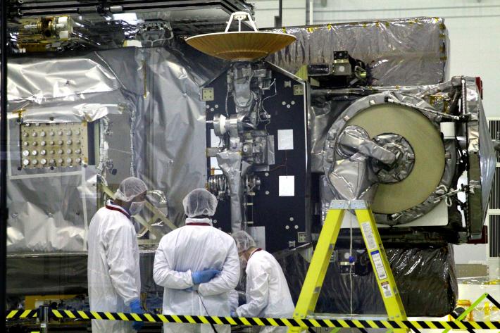 GPM in Tanegashima Space Center cleanroom.