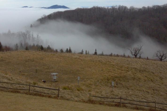 Rain gauges in the Smoky Mountains