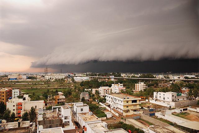 nasa building behind stormfront