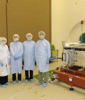 NASA and JAXA officials touring the GPM cleanroom