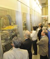 NASA and JAXA officials touring the GPM cleanroom