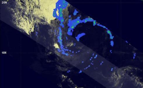 TRMM image of tropical storm in the Arabian sea