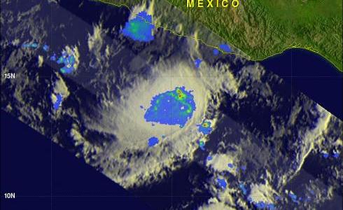 TRMM image of tropical cyclone developing near Mexico