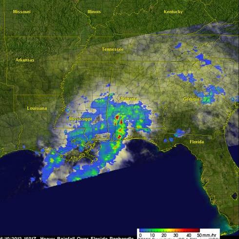 TRMM image of flooding in the Gulf of Mexico