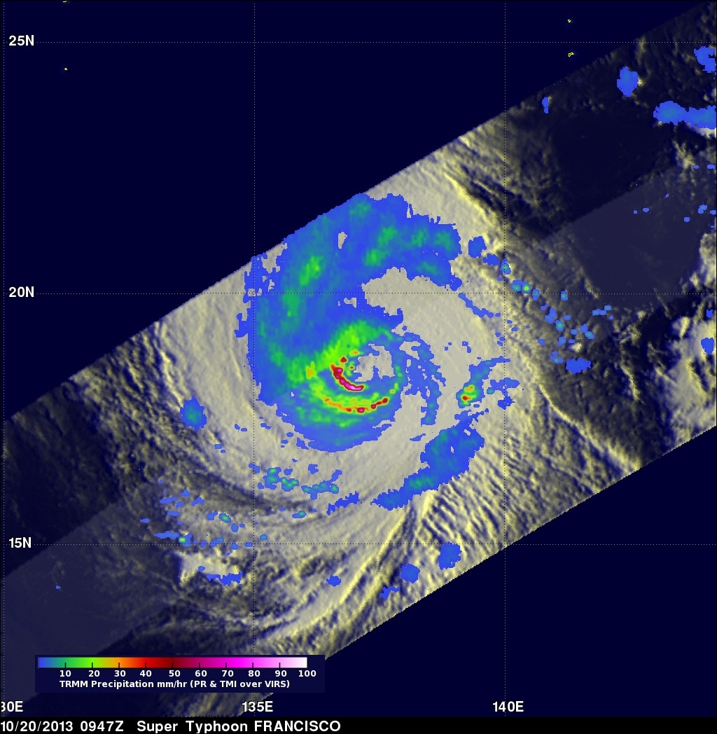Super Typhoon Francisco Heads Toward Japan 