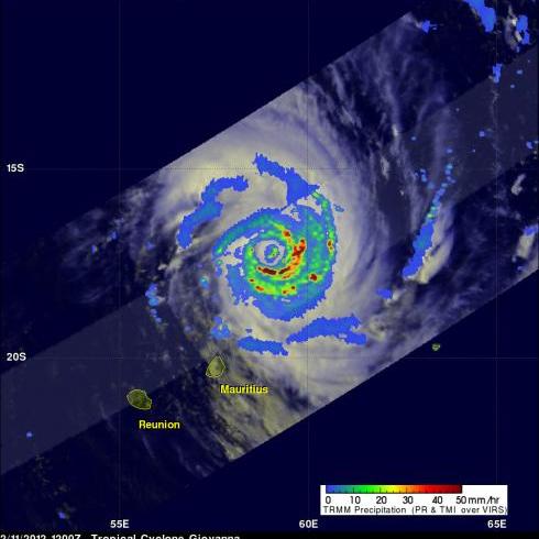 TRMM image of Giovanna near Madagascar