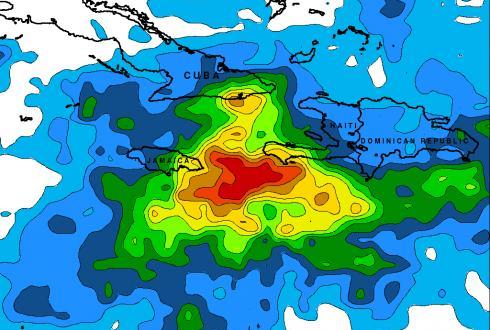 TRMM image of rainfall in Haiti